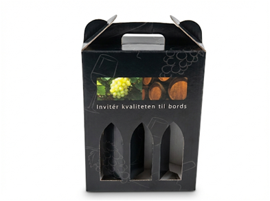 Gaveæske vin ny sort 3 fl.